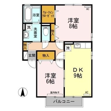 デュレ・ボナール A102の間取り図