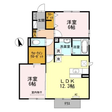 アヴァン ドゥースB 101の間取り図