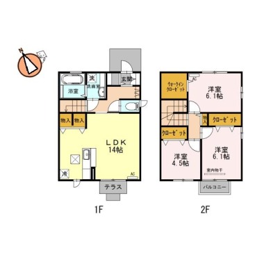 エヴァーグリーンヒルズ 101の間取り図