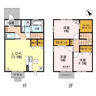 エヴァーグリーンヒルズ 102の間取り図