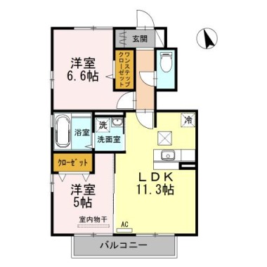 ロン・ラポール B棟 103の間取り図