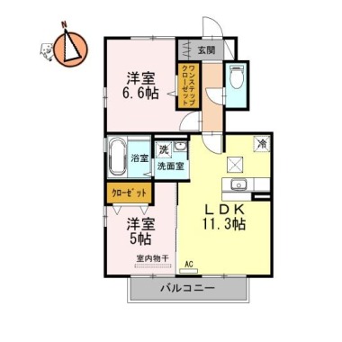 ロン・ラポール C棟 103の間取り図