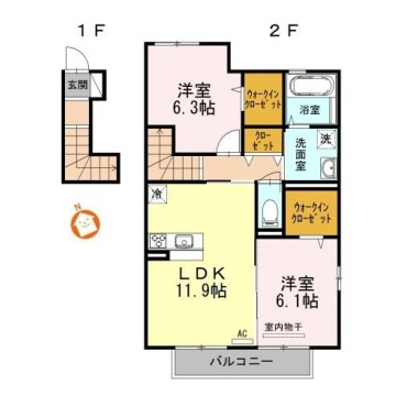 ロン・ラポール C棟 201の間取り図