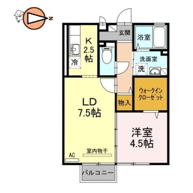 レセンテ住吉 203の間取り図