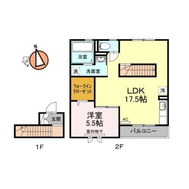 ロイヤルテラス 203の間取り図