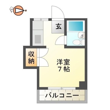 南昭和町 マンション 1R 202の間取り図