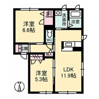 シャーメゾンMay 102の間取り図