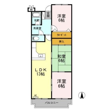 ハイツ高橋 103の間取り図