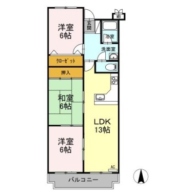 ハイツ高橋 202の間取り図