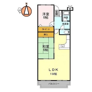 ハイツ高橋 405の間取り図