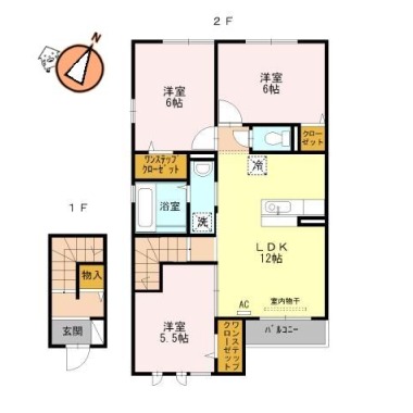 アリウムガーデン 201の間取り図