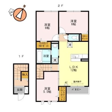 アリウムガーデン 202の間取り図