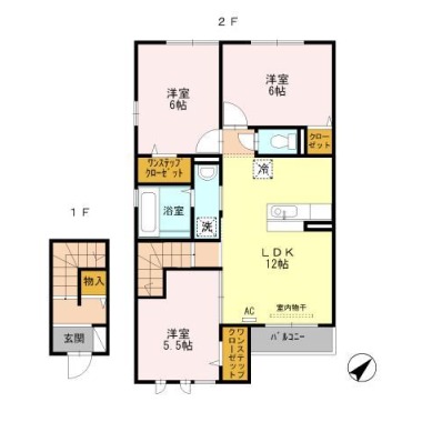 アリウムガーデン 205の間取り図