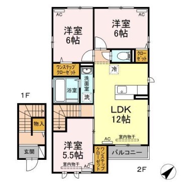 アリウムガーデン 206の間取り図