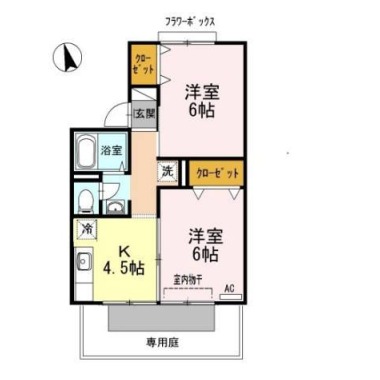 セジュール笹川 103の間取り図