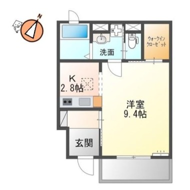 ノルディックアパートメンツ1 103の間取り図