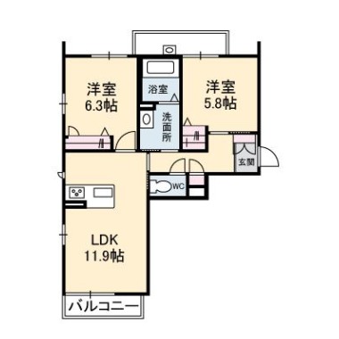 ベレオ名東 101の間取り図