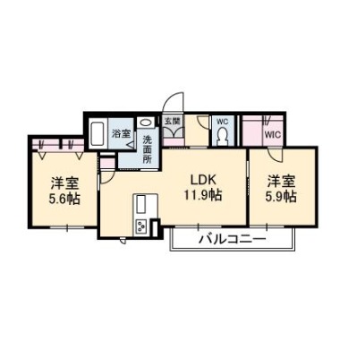 ベレオ名東 102の間取り図