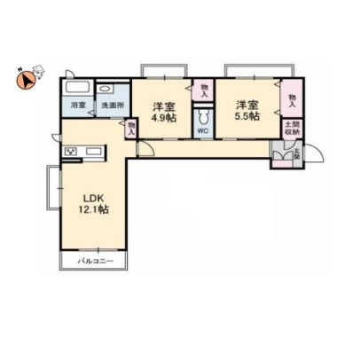 ベレオ中島田 305の間取り図