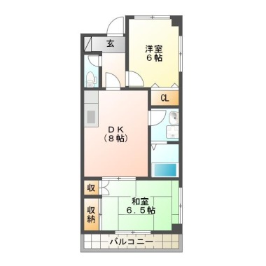 国府町南岩延 マンション 2DK 102の間取り図