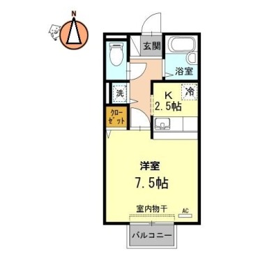 セジュールMIYA 102の間取り図