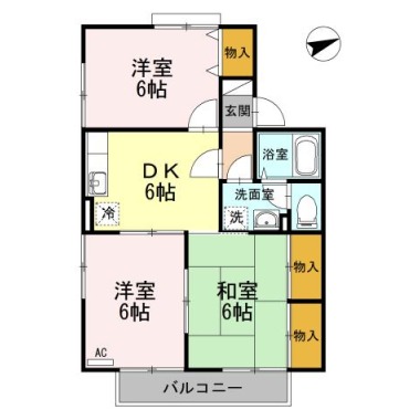 セジュール国府 103の間取り図