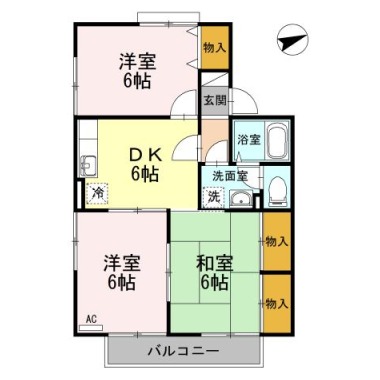 セジュール国府 103の間取り図