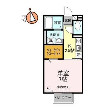 サンガーデン 202の間取り図