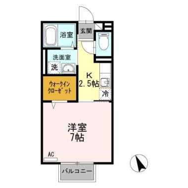 サンガーデン 203の間取り図