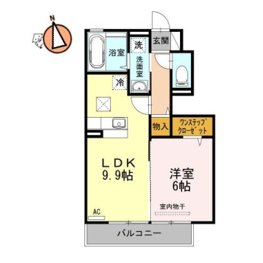 D-room本谷 102の間取り図