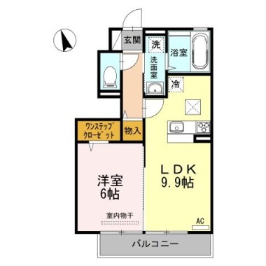 D-room本谷 103の間取り図