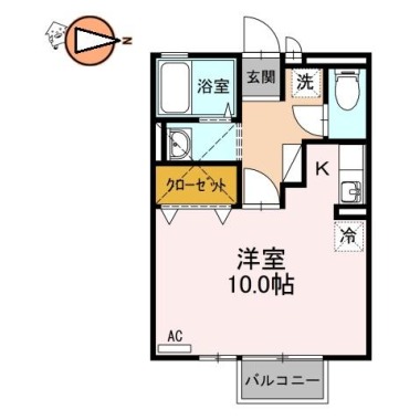 サンクレール沙羅 201の間取り図