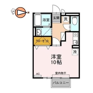 サンクレール沙羅 203の間取り図