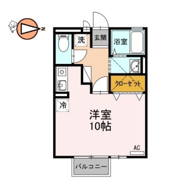 サンクレール沙羅 205の間取り図