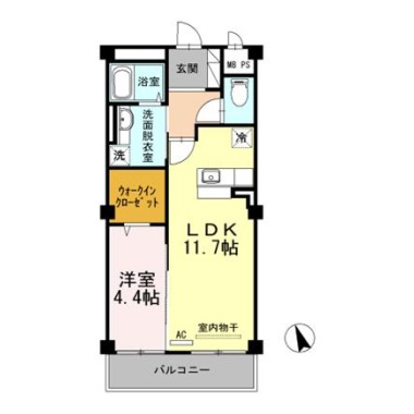 コンフォーティア沖浜 203の間取り図