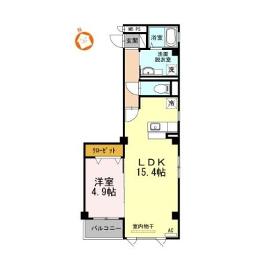 コンフォーティア沖浜 301の間取り図