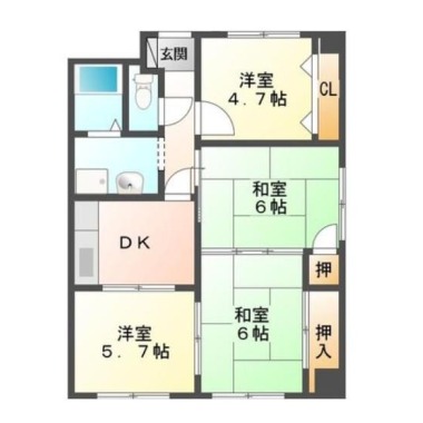 ハイム南風 401の間取り図