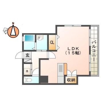 住吉 マンション 1R 31の間取り図