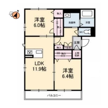 ベレオ新蔵 101の間取り図