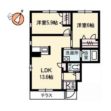 プロヌーブM 101の間取り図