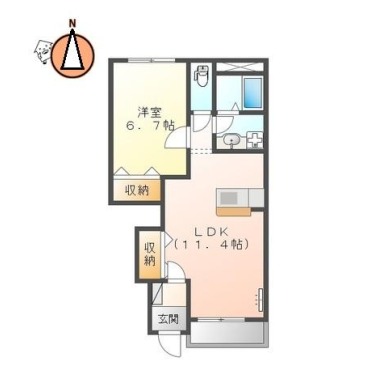 ペットピア春日 102の間取り図