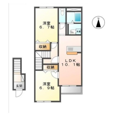 ペットピア春日 205の間取り図