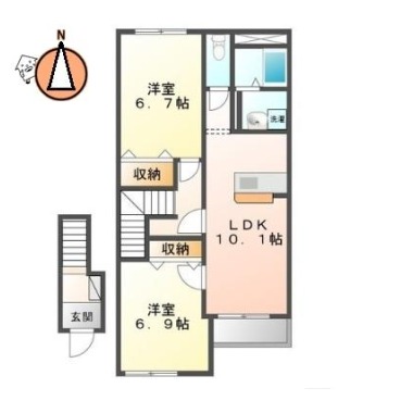 ペットピア春日 206の間取り図