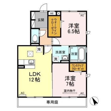 パルクセゾンI 102の間取り図