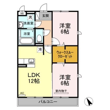 パルクセゾンI 201の間取り図