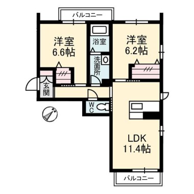 ローレルTAKU 201の間取り図