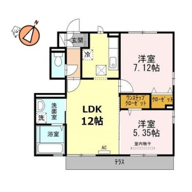 コスモスクエアII B棟 B101の間取り図