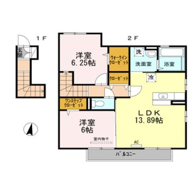 コスモスクエアII B棟 B201の間取り図
