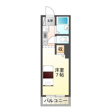 南佐古七番町 マンション 1K 305の間取り図