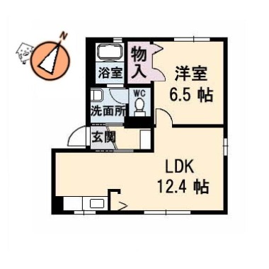 リッシュ良庵 II 105の間取り図